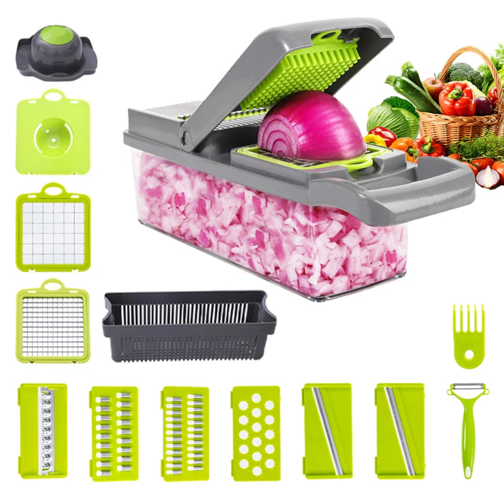 Nexnest 11-in-1 Multifunctional Vegetable Chopper & Slicer Set