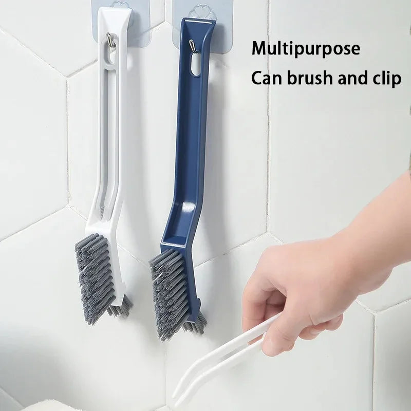 "Effective Cleaning Brush for Corners and Gaps - 2-in-1 Multipurpose Bathroom and Floor Tiles