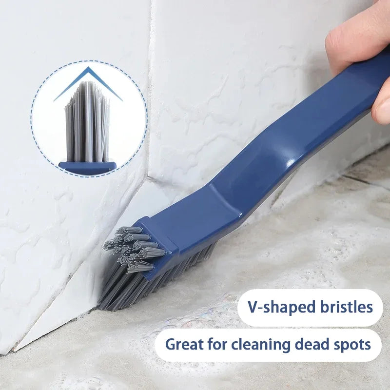 "Effective Cleaning Brush for Corners and Gaps - 2-in-1 Multipurpose Bathroom and Floor Tiles