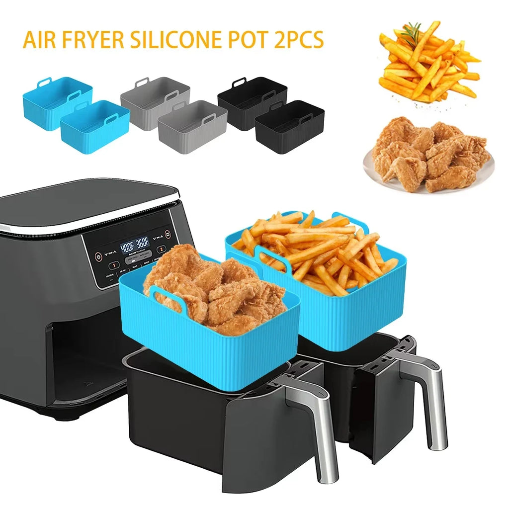 Premium Non-Stick Silicone Air Fryer Liners (2-Piece Set)